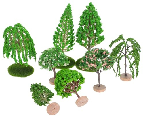 BESPORTBLE Mini-Baummodell 5X5X9 cm – Simuliertes Architekturmodell Für Sandtisch Landschaftsdekor Und Modellbau Wiederverwendbares Material Realistische Details