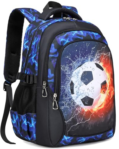 Kimwadalh Ryggsäck för Pojkar Skolväskor Stor Grundskole Ryggsäck För Barn och Tonåringar för Skolan, Grundskole och Gymnasieskol Ryggsäckar, 31x18.5x43 CM, Sport