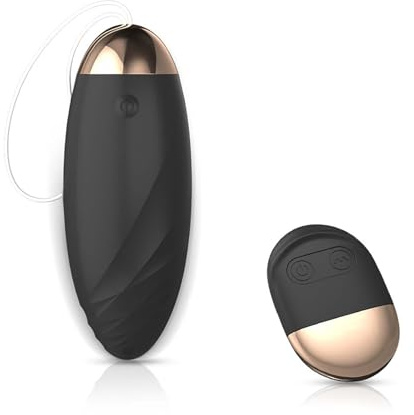 HXLXW Bullet-Vibratoren Mit 10 Modi Vibrator Ferngesteuert Für Klitoris Und G-Punkt Vibro Ei Für Frauen Paare Intimes Sexspielzeug Klitoris Stimulator Vibroei Leise Stark（Schwarz）