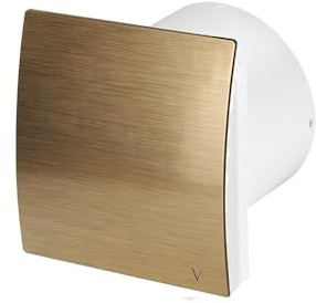 Valve Kings Brushed Brass 160mm Turbo Bathroom Extrator Fan With Timer IPX4 Wall Ceiling Fan Fast Flow Energy Effecient