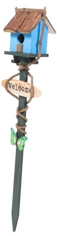 Milisten Insert Rod Ornament Bird House Nest Stake Outdoor Garden Decor Bird Breeding Nest