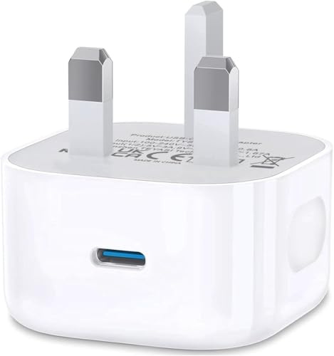 USB Type C Plug,i Phone USBC Fast Charger Plug USB-C Ports UK Wall Head Charging Plug for iPhone 17 Pro Max Air 16e 16 Plus Pro Max 15 14 13 12 11 SE XR XS 8/Apple Watch/iPad Pro Mini Air