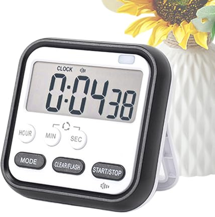 Timer Digitale - Orologio digitale con conto alla rovescia,Contaminuti da Cucina | Per la scuola, lo studio, l'ufficio, la palestra, l'esercizio fisico, l'allenamento, la doccia