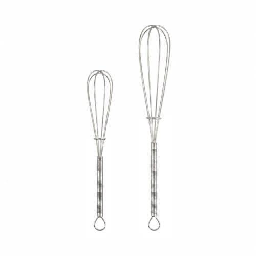 Zhcwl® Mini visp set om 2 små små rostfritt stål 13 cm 18 cm silver handvisp kökshjälp
