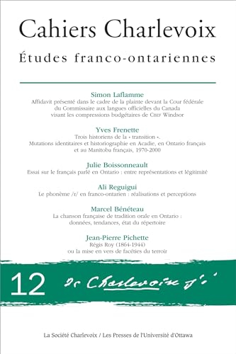 Cahiers Charlevoix 12: Études franco-ontariennes