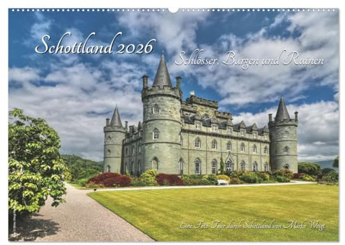 Schottland 2026 Schlösser, Burgen und Ruinen (Wandkalender 2026 DIN A2 quer), CALVENDO Monatskalender: Schottland mit seinen einzigartigen Castles und ... in 13 beeindruckenden Fotos. (CALVENDO Orte)