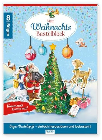 TRÖTSCH - Weihnachts-Bastelblock | Ab 4 Jahren: Beschäftigungsblock Bastelspass