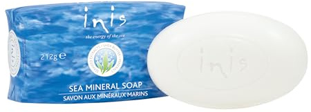 Inis the Energy of the Sea Large Sea Mineral Soap - Triple-Milled Soap Bar - With Sea Minerals, Shea Butter & Seaweed Extracts - Ocean Fresh, Clean Scent 7.4 Oz