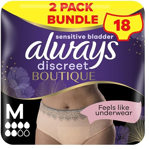 Always Discreet Underwear Boutique Medium Pack of 2