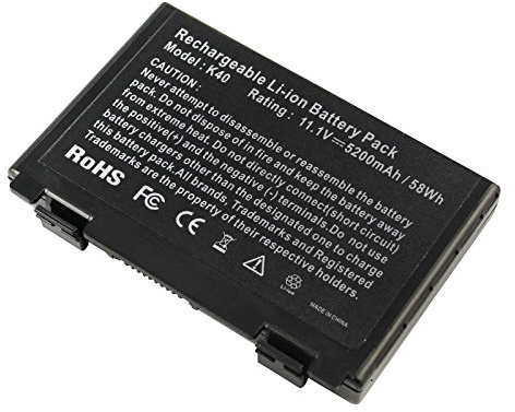 ARyee A32-F82 Batterie Compatible avec ASUS A32-F82 A32-F52 K60I X5DC X65 K60 K70 P81 X5D ASUS X70 K40E K50I K50C K51C X8B X8D X70I A41I F52A F52Q F82A F82Q K401J-E1 (5200mAh 11V)