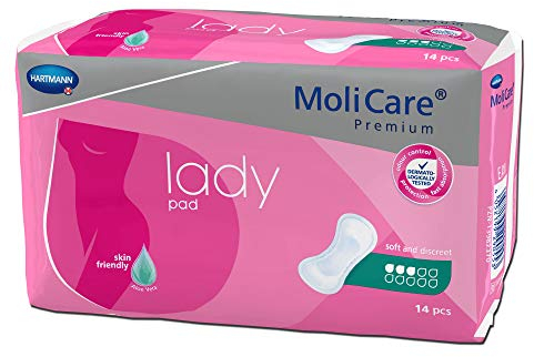 MoliCare Premium lady pad, Inkontinenz-Einlage für Frauen bei Blasenschwäche, Aloe Vera, 3 Tropfen, 12x14 Stück - Vorratspackung