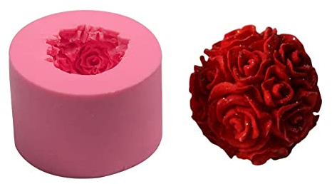 WANDIC Silikonform, 3D Rose Form Kerze Gipsform Dekorieren Form Für Kerze Seife DIY Spielzeug Dekorative Ornamente Kunsthandwerk