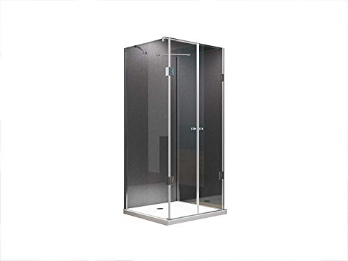 BuyLando.Shop [Typ-Emma] U Form Duschkabine - Dusche - ESG - Pendeltüren - Variationen (100x90x180cm + Duschwanne)