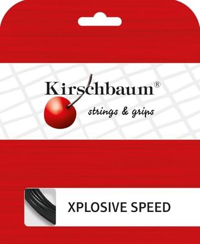 Kirschbaum Xplosive Speed 12M Schwarz Tennis Saitenset Monofil Schwarz 1,18