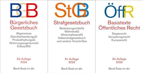 BGB / StGB / ÖffR in der je aktuellen Auflage im Set + exklusive Sticky Notes