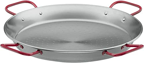 Suinga - Poêle à Paella Acier Classique Lacor 4 Poignées [115 cm - 120 Portions]
