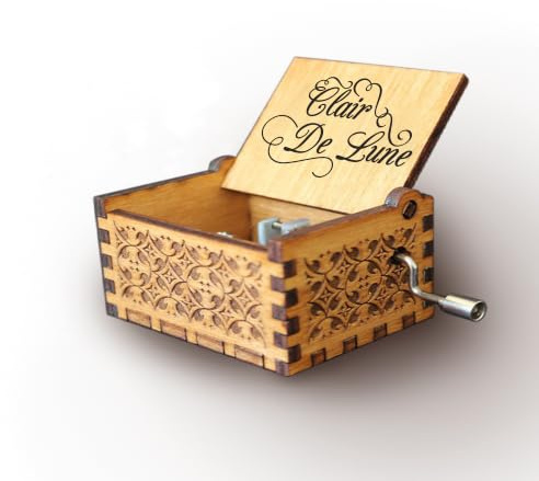 Melodiebox Clair de Lune Spieluhr Musicbox Handgekurbelt
