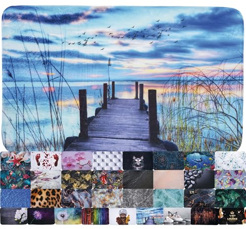 Sanilo Badteppich, viele schöne Badematten zur Auswahl, Badvorleger sehr weich und rutschfest, waschbar und schnelltrocknend (Sunset, 70 x 110 cm)