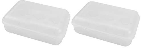 Cabilock 2pcs Box Egg Tray Egg Box Packaging Container for Indoor Outdoor Use Fits Desktop Refrigerator