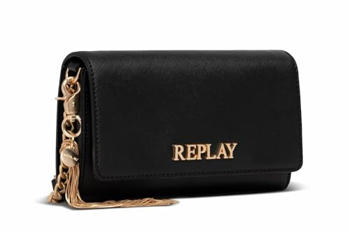 Replay Damen Tasche Klein, Sun Black 999 (Schwarz), Onesize