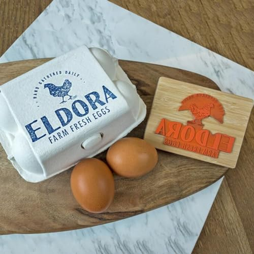Benutzerdefinierte Egg Carton Logo Stempel - Eierkarton-Stempelmaschine - Frische Eier Karton Business Logo Stamper - Henne Eier Stempel - Huhn Coop Farm