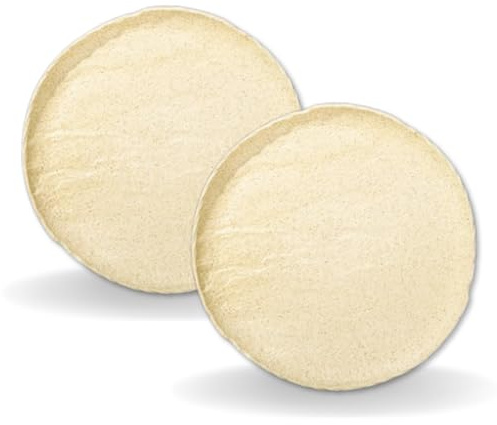 Wilmax - Assiettes rondes - 2 pièces - Assiettes plates en porcelaine - 28 x 28 cm - Aspect pierre - plates pour repas, salades, petit-déjeuner - Lavables au lave-vaisselle - Beige
