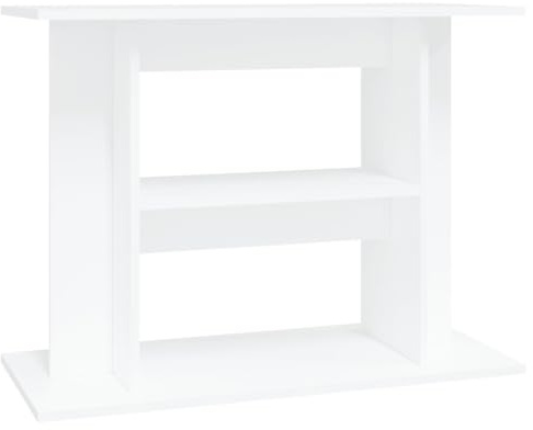 Gecheer Aquariumständer, 80x35x60 cm, weißer Aquarienschrank aus Holzwerkstoff mit 3 Ablagen, Stabiler Aquariumunterschrank für Wohnzimmer oder Hobbyraum