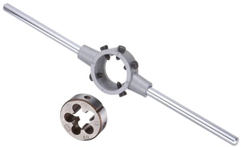 CoCud Gewindeschneider mit Schneideisenhalter Set, M16x1.5 Gewindeschneideisen & Passendes 38mm Außendurchmesser / M12-M16 Gewindeschneideisen Schraubenschlüssel-Set