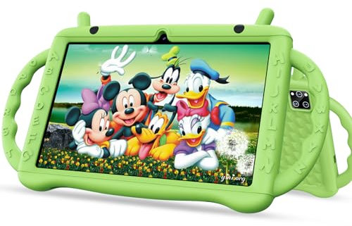 Semeakoko Kids Tablet, 10.1 Inch Andriod 14, Children Tablet With Parental Control, 10+64GB,Octa-Core,6000mAh,WiFi,Bluetooth5.0,Proof Case,Google Play Store,Gift for Kids (Green)