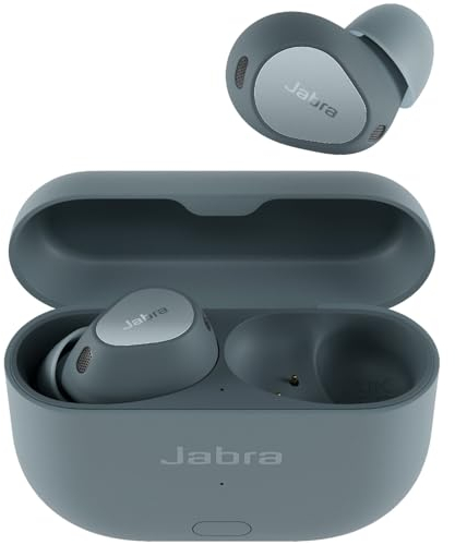 Jabra Elite 10 Gen 2 kabellose Bluetooth-Earbuds, Verbesserter 3D-Sound, LE-Audio-Smartcase, halboffenes Design, Advanced ANC, 6 integrierte Mikrofone und bis zu 36 Std. Akkulaufzeit – Denim