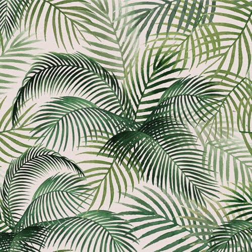 LZH-LP Papier Peint Autocollant, 44x600CM Jungle Tropicale Avec Feuilles Vertes Papier Contact Décoller Coller Vinyle Film Décoratif Amovible pour Armoires Murales