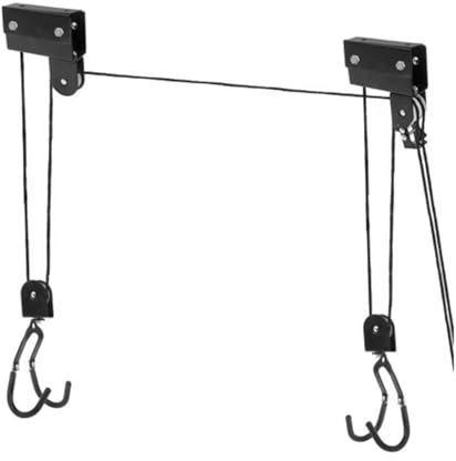 GCYEIDMA Kayak Hoist Set Bicycle Hoist Garage Storage Bike Lift Pulley System with 60kg Bearing Overhead Bike Rack Heavy Duty Ceiling Bicycle Hanger(Style A)