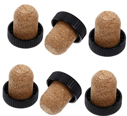 CONGARTENO 3 Sets Weinflaschenverschlüsse Aus Kork Holz Und Kunststoff Verschlussstopfen Für Weindekor Bewahrt Den Weingeschmack Für Hochzeiten Hausbars 6 Stück * 3