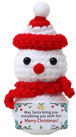 Figura natalizia per interni,Figure natalizie in miniatura | Bellissime figure decorative all'uncinetto di supporto emotivo - Decorazione unica per mobili per la casa, decorazioni da scrivania per