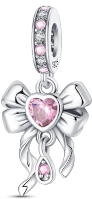 KUNSIR Charm Anhänger Damen 925 Sterling Silber für Armband Charms Beads passend für Pandora Armband und Halskette, Kompatibel mit Europäischen Armbänder für Frauen Mädchen C4