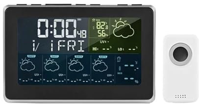 Stations météo Station météo intelligente, contrôle par application, moniteur numérique de température et d'humidité, prévisions météorologiques sur 5 jours, 3 modèles de réveil Capteur multi-extérie