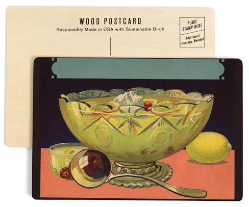 Fruit Punch, Citrus Crate Label (4x6 Birch Wood Postcards, 2-Pack Stationary, Rustic Home Wall Decor)