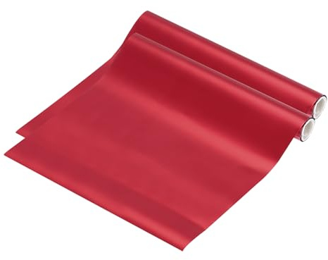 QUARKZMAN 2 Pcs Toner Reactive Foil, Rollo de Papel de Transferencia de Lámina Metálica de 15cm x 300cm para Pluma de Lámina Caliente Scrapbooking Transferencia de Calor Manualidades, Rojo