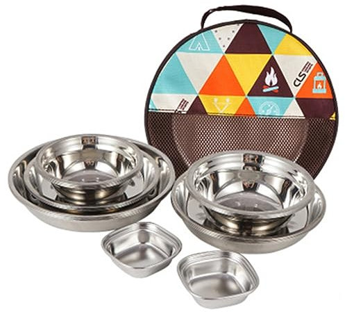 SUPVOX Outdoor Camping Tableware Dishes Saucer Cutlery Camping Plate Bowl for Dinning Portable and Lightweight for and Hiking