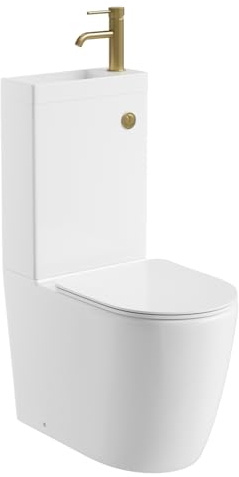 Go Bathrooms 2-in-1 Toilet & Sink Combo Gold Tap & Waste