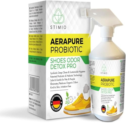 Stimio Deodorante Scarpe XL 1000 ml – Spray Scarpe Antiodore – Neutralizza Cattivi Odori nelle Calzature – Per Sneakers e Scarpe Sportive – Senza Profumo – Senza Alcool