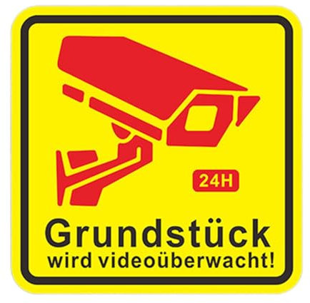 Cartel Vigilancia – Placa Monitoreo, Etiqueta Advertencia | Aviso Control, Rótulo Observación, Señalización Protección, Letrero Precaución, Calcomanía Resguardo, Pegatina Seguridad, Sticker Alerta