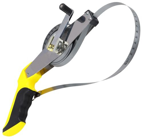 Lunaanda Cinta Métrica de Acero 50m, Alta Precisión, Diseño Ergonómico y Duradero, Ideal para Medición de Grandes Áreas en Jardines, Obras y Proyectos de Renovación