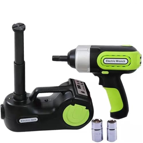ZKLGS Wagenheber, 5T Auto-Elektrowagenheber 36-53cm Hubhöhe Reifendrucküberwachung Elektrischer Wagenheber Mit 420N.m Elektroschlüssel Auto-Reparatursatz(36cm)