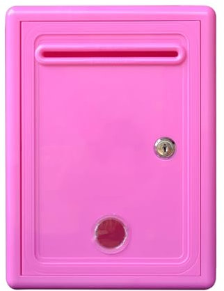 WAMJ AQDY Boite aux Lettre Murale, Boite aux Lettres Normalisée, en Plastique Souple, pour Enveloppes, 21 X 12 X 29 Cm(Pink)