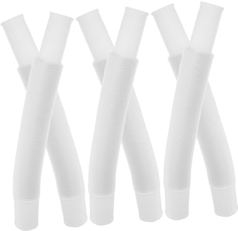 Generico 6 Pezzi Lavare Il Tubo Dell'acqua Del Lavabo Tubo Della Lavatrice Accessori Per Saloni Parti Accessori Bianca Pvc