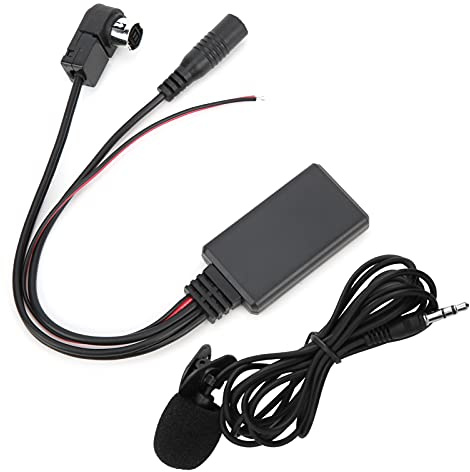 aqxreight Adattatore Cavo Aux 5.0 per Alpino CDA-9857 CDA-9886 CDA-117 CAR STEREO, Ricevitore Audio Wireless con Microfono, Chiamata Senza Mani, Adattatore Aux-in per il Lettore MP3 di