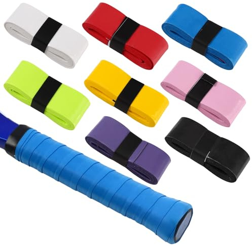 8 Pièces Ruban de Raquette Grip, Ruban Adhésif pour Raquette de Tennis