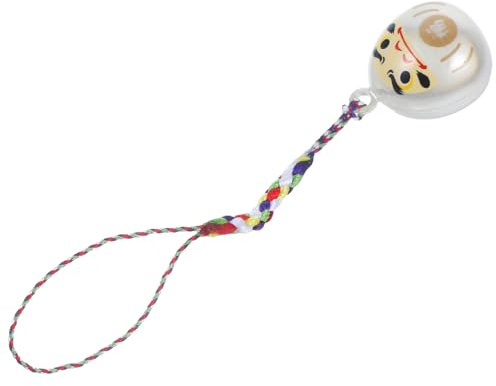 VERDANVERSE Llaveros Japoneses Daruma con Colgante de Campana de Agua Amuleto de para Mujeres Accesorio Decorativo para Bolso y Mochila Versátil