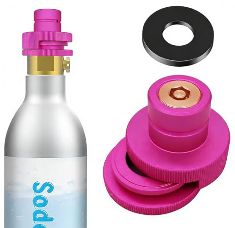 Reccisokz 1 Piece CO2 Gas Cylinder Quick Adapter, Compatible with DUO/Terra/Art Soda Stream Maker Valve Refill Connect Accessory with TR21-4 Male Thread